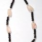 ST335       Rose Quartz and Garnet Necklace in Sterling Silver