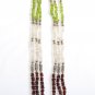 ST340 Garnet, Moonstone and Peridot Necklace in Sterling Silver