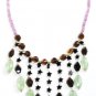 ST348       Mixed Stones  Necklace in Sterling Silver