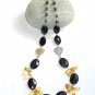 ST350 Onyx and Citrine Necklace in Sterling Silver