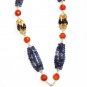 ST357       Mixed Stones  Necklace in Sterling Silver