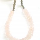 ST360       Rose Quartz and Labradorite Necklace in Sterling Silver