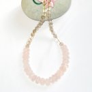 ST361       Rose Quartz and Smoky Quartz Necklace in Sterling Silver