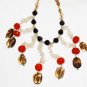 ST367       Carnelian, Moonstone and Smoky Quartz  Necklace in Sterling Silver