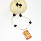 ST368       Mixed Stones  Necklace in Sterling Silver
