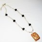 ST368       Mixed Stones  Necklace in Sterling Silver