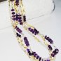 ST369 Amethyst, Citrine and Moonstone Necklace in Sterling Silver