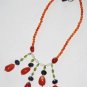 ST423       Mixed Stones  Necklace in Sterling Silver