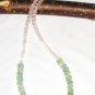 ST424 Jade and Rose Quartz Necklace in Sterling Silver