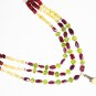 ST436       Citrine, Peridot and Garnet  Necklace in Sterling Silver