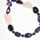 ST442       Mixed Stones  Necklace in Sterling Silver