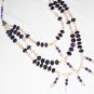 ST446       Mixed Stones  Necklace in Sterling Silver