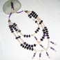 ST446       Mixed Stones  Necklace in Sterling Silver