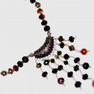 ST451       Mixed Stones  Necklace in Sterling Silver