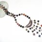 ST451       Mixed Stones  Necklace in Sterling Silver