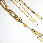 ST452       Citrine and Peridot Wrap Around  Necklace in Sterling Silver