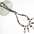 ST454       Mixed Stones  Necklace in Sterling Silver