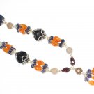 ST456       Mixed Stones  Necklace in Sterling Silver