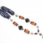 ST456 Mixed Stones Necklace in Sterling Silver