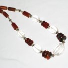 ST457       Mixed Stones  Necklace in Sterling Silver