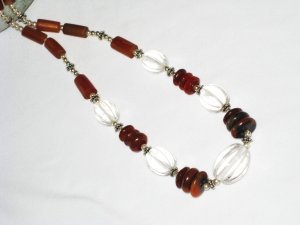 ST457       Mixed Stones  Necklace in Sterling Silver