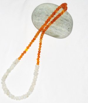 ST458       Mixed Stones  Necklace in Sterling Silver