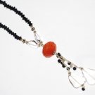 ST460       Mixed Stones  Necklace in Sterling Silver