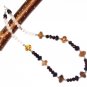 ST461       Smoky Quartz, Rose Quartz and Garnet  Necklace in Sterling Silver