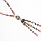 ST464       Mixed Stones  Necklace in Sterling Silver