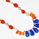 ST465       Mixed Stones  Necklace in Sterling Silver