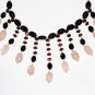 ST486       Rose Quartz, Garnet, Amethyst and Onyx  Necklace in Sterling Silver