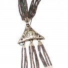 ST489       Mixed Stones  Necklace in Sterling Silver