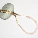 ST492       Rose Quartz and Smoky Quartz  Necklace in Sterling Silver