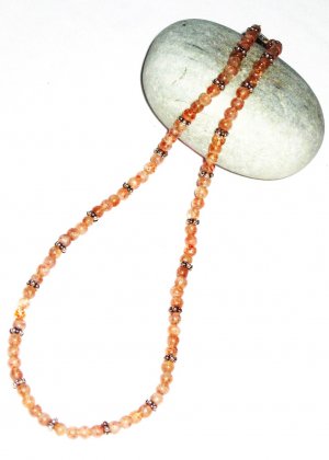 ST504       Mixed Stones  Necklace in Sterling Silver