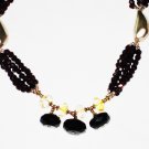 ST517       Garnet and Citrine  Necklace in Sterling Silver