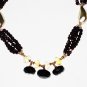 ST517       Garnet and Citrine  Necklace in Sterling Silver