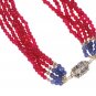 ST532 Mixed Stones Necklace in Sterling Silver
