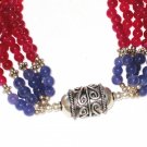 ST532       Mixed Stones  Necklace in Sterling Silver