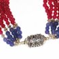 ST532       Mixed Stones  Necklace in Sterling Silver