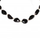 ST538       Rose Quartz and Garnet  Necklace in Sterling Silver