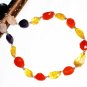 ST546       Citrine, Rose Quartz, Carnelian and Amethyst  Necklace in Sterling Silver