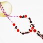ST548 Garnet, Carnelian, and Amethyst Necklace in Sterling Silver