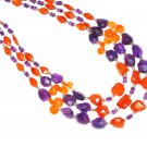 ST549       Carnelian and Amethyst  Necklace in Sterling Silver