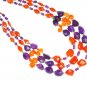 ST549       Carnelian and Amethyst  Necklace in Sterling Silver