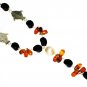 ST550       Onyx and Smoky Quartz  Necklace in Sterling Silver
