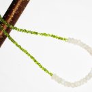 ST553       Peridot and Moonstone  Necklace in Sterling Silver