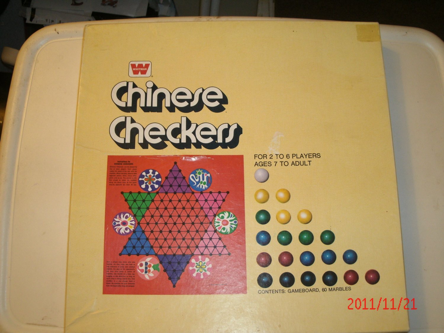 Whitman Chinese Checkers 1974 Complete