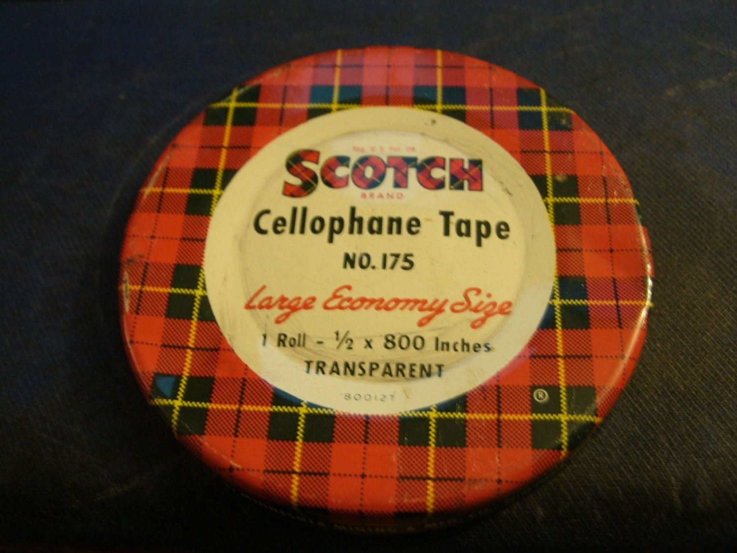 Vintage Scotch Cellophane Tape No. 175 in a Tin Box - Empty
