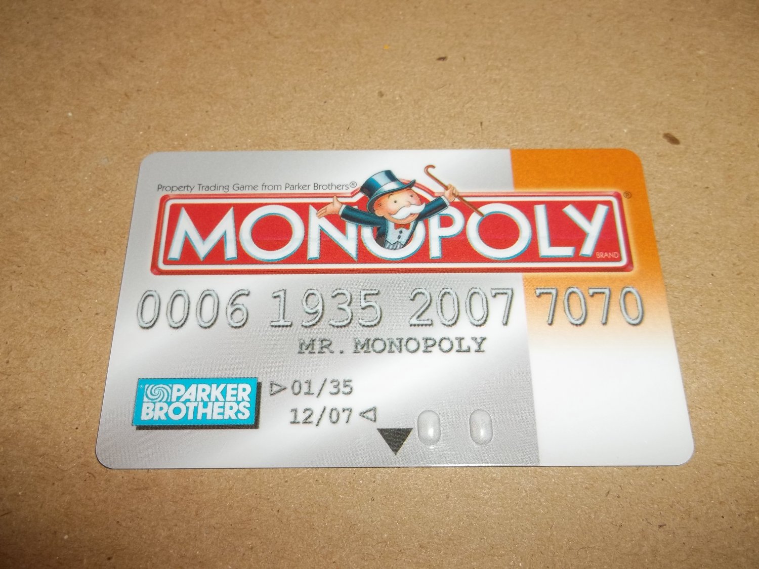 Monopoly Electronic Banking Game Part 1 Bankcard Orange