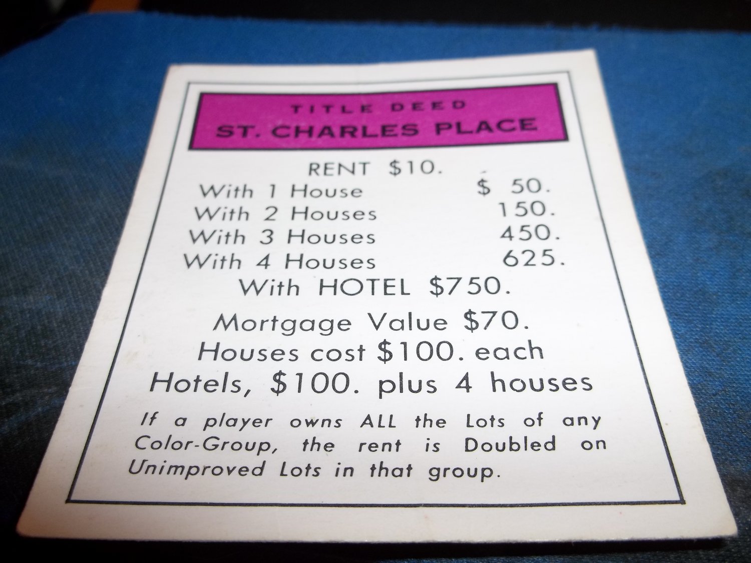 monopoly chance cards advance to saint charles place